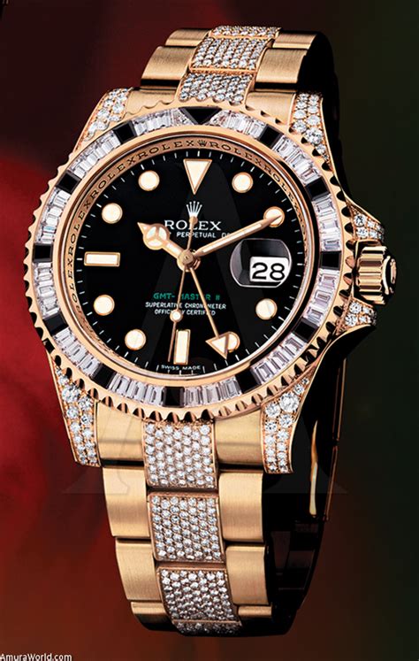 reloj rolex con diamantes|rolex diamantes esfera oscura.